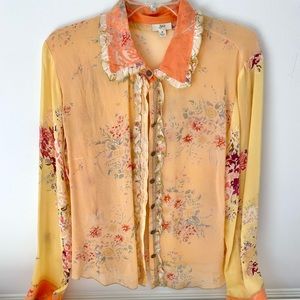 Jjill vintage, feminine blouse.